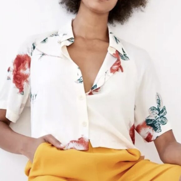 Wilfred Henrietta Cropped Floral Blouse - Picture 2 of 6